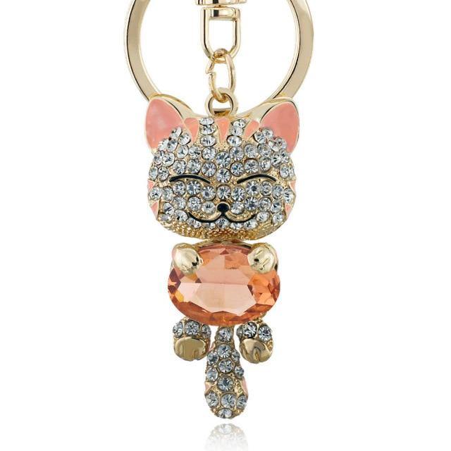  Crystal Cat Keychain sold by Fleurlovin, Free Shipping Worldwide
