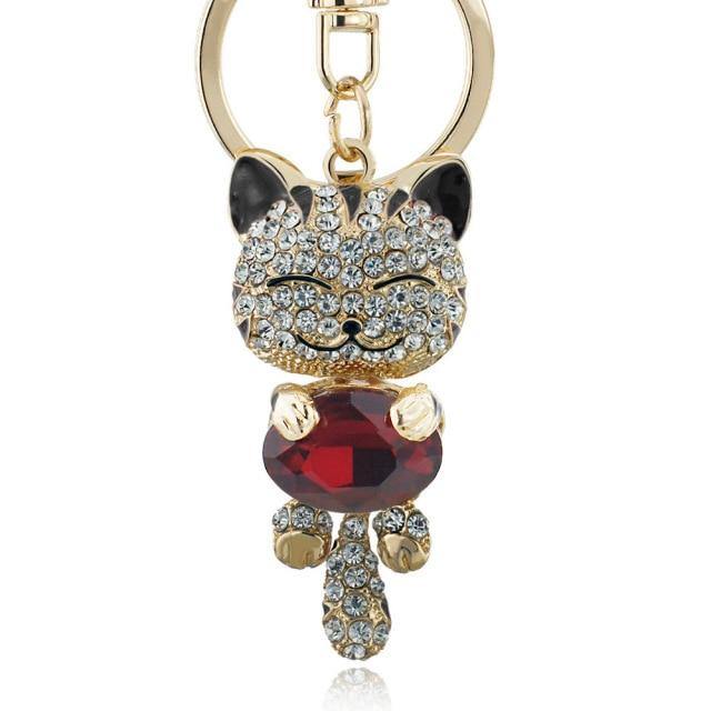  Crystal Cat Keychain sold by Fleurlovin, Free Shipping Worldwide