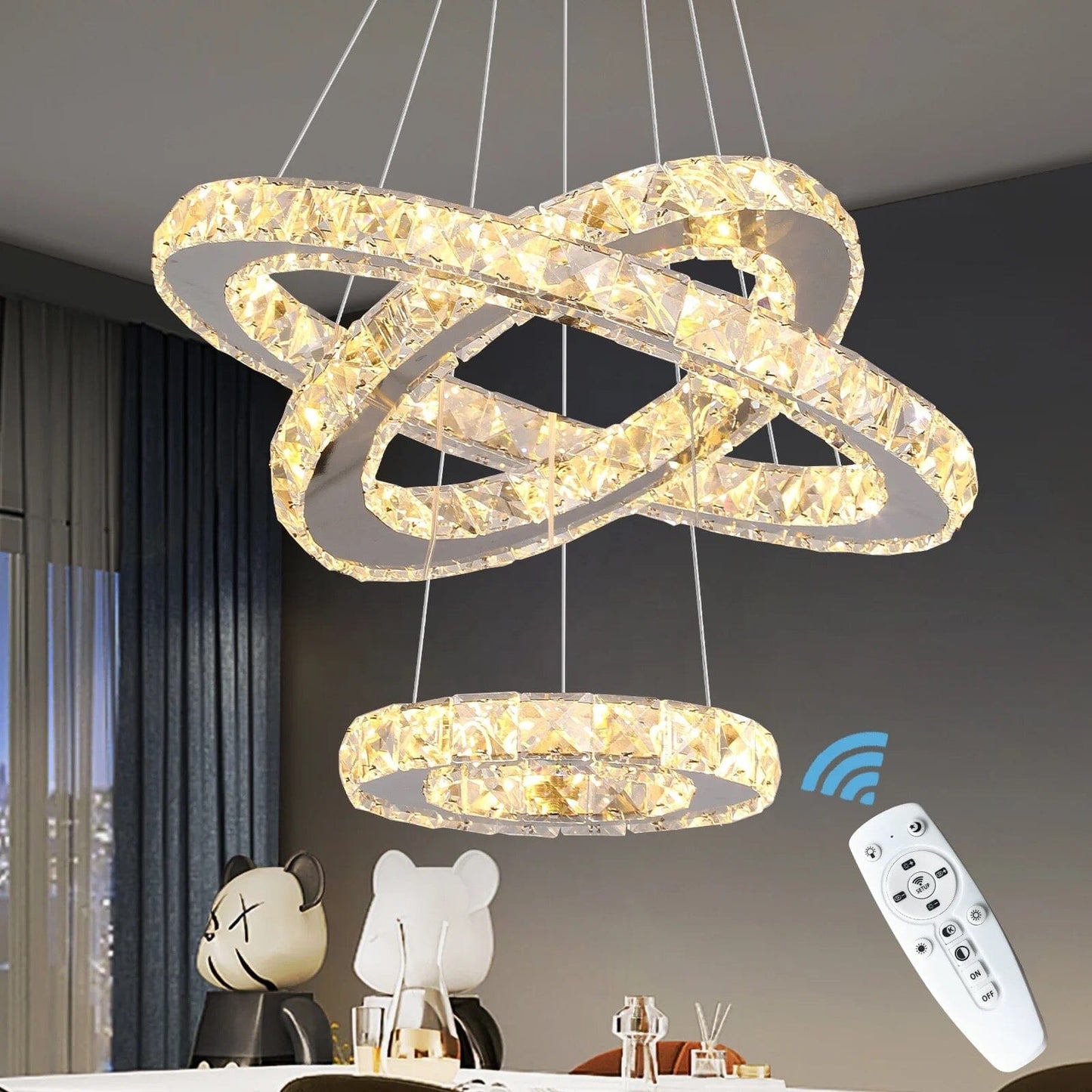  Crystal ring pendant chandelier sold by Fleurlovin, Free Shipping Worldwide