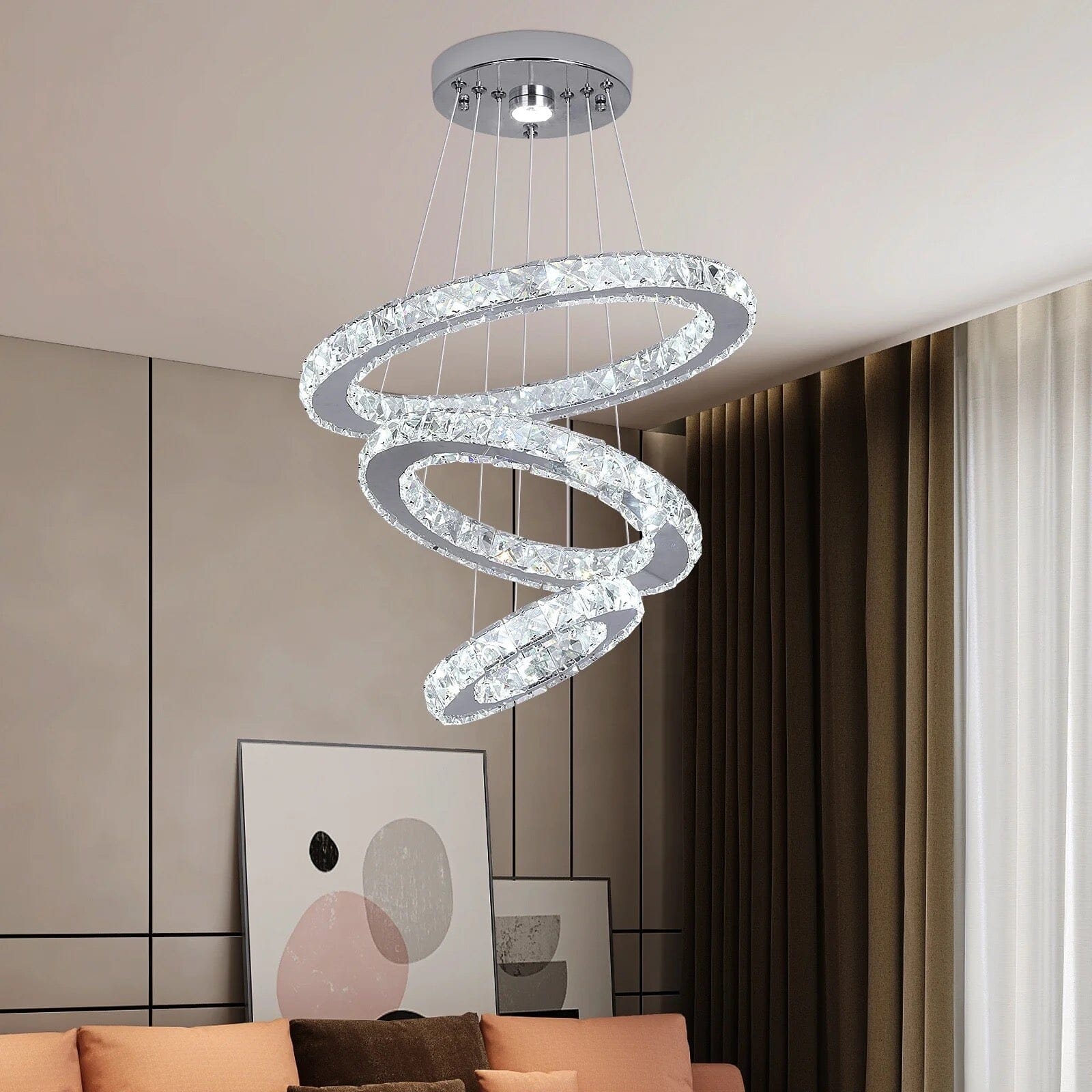  Crystal ring pendant chandelier sold by Fleurlovin, Free Shipping Worldwide