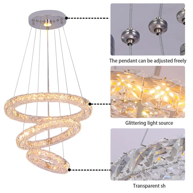  Crystal ring pendant chandelier sold by Fleurlovin, Free Shipping Worldwide