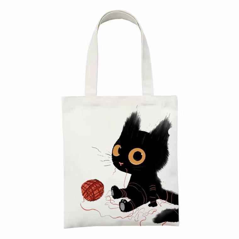  Cute Action Cat Tote Bag sold by Fleurlovin, Free Shipping Worldwide