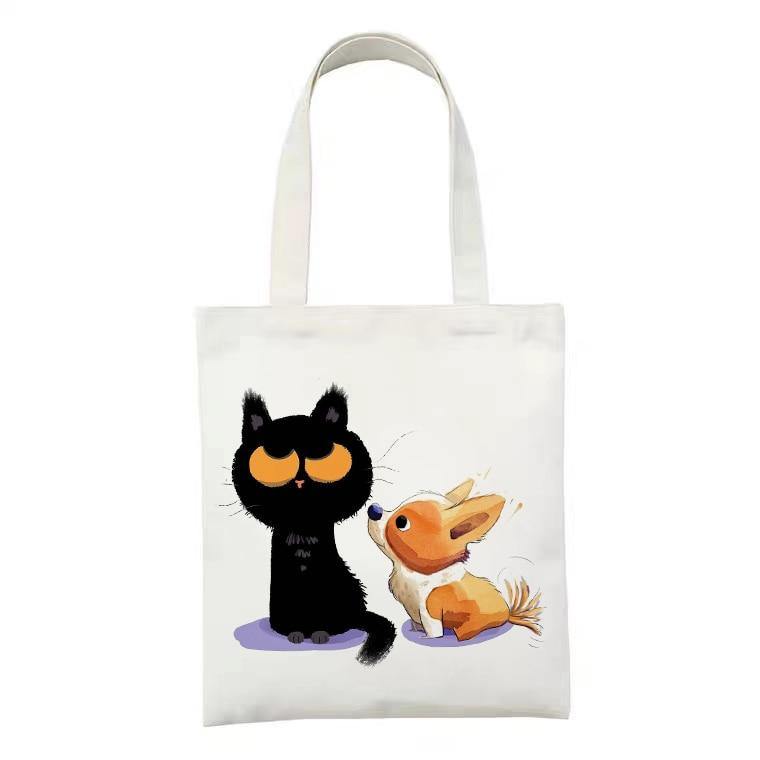  Cute Action Cat Tote Bag sold by Fleurlovin, Free Shipping Worldwide