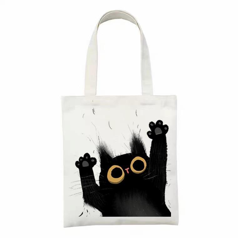  Cute Action Cat Tote Bag sold by Fleurlovin, Free Shipping Worldwide