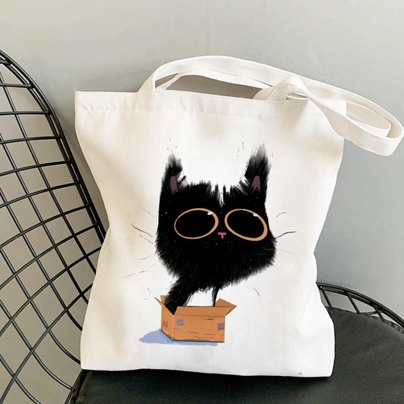  Cute Action Cat Tote Bag sold by Fleurlovin, Free Shipping Worldwide