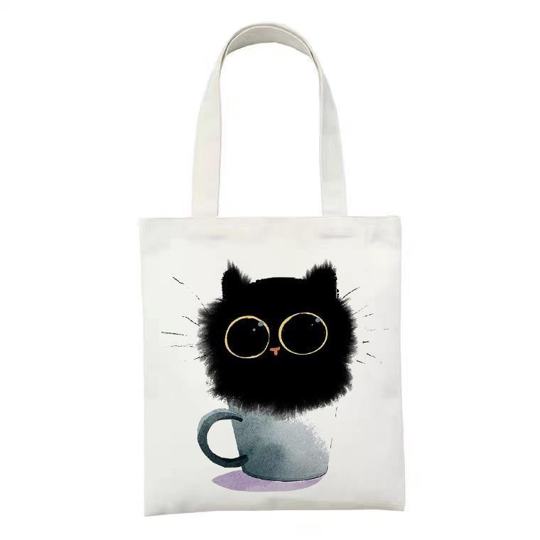  Cute Action Cat Tote Bag sold by Fleurlovin, Free Shipping Worldwide
