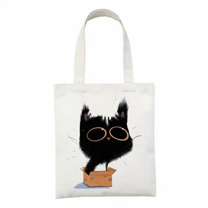  Cute Action Cat Tote Bag sold by Fleurlovin, Free Shipping Worldwide