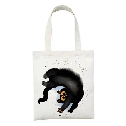  Cute Action Cat Tote Bag sold by Fleurlovin, Free Shipping Worldwide