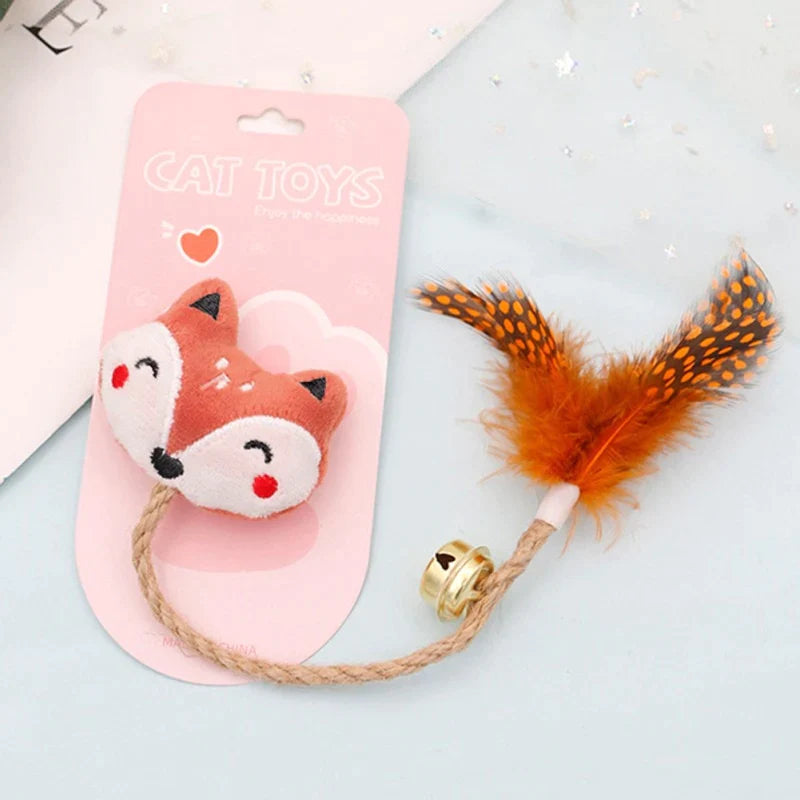  Cute Animals Feather Bell Catnip Toy sold by Fleurlovin, Free Shipping Worldwide