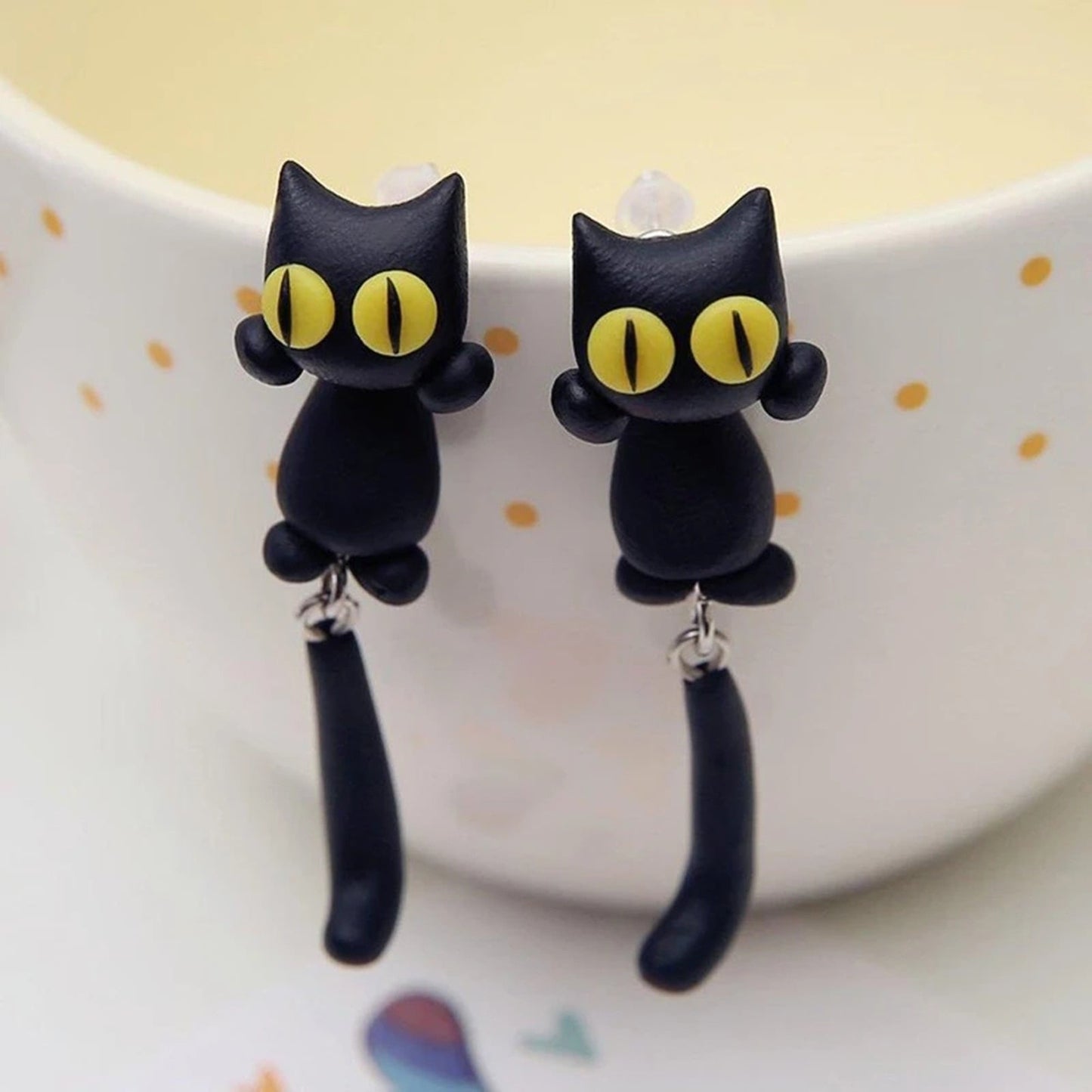  Cute Black Cat Earrings sold by Fleurlovin, Free Shipping Worldwide