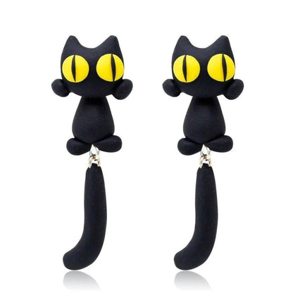  Cute Black Cat Earrings sold by Fleurlovin, Free Shipping Worldwide