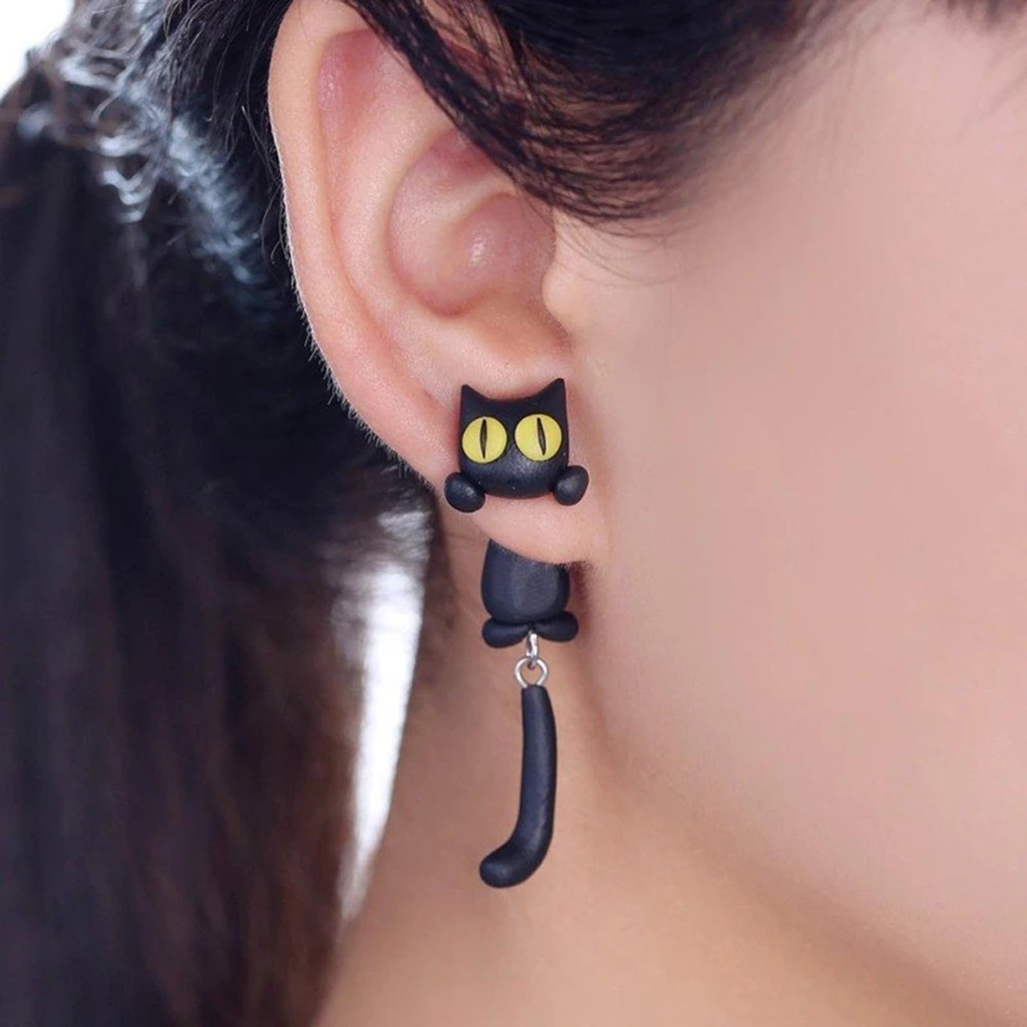  Cute Black Cat Earrings sold by Fleurlovin, Free Shipping Worldwide