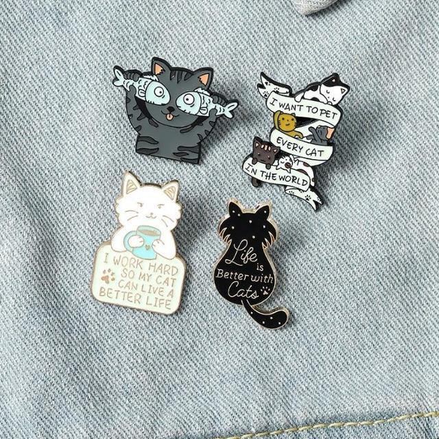  Cute Cat Brooch sold by Fleurlovin, Free Shipping Worldwide