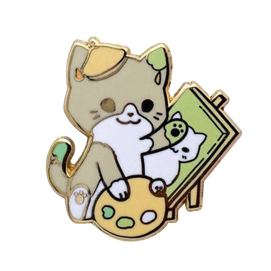  Cute Cat Painting Brooch sold by Fleurlovin, Free Shipping Worldwide