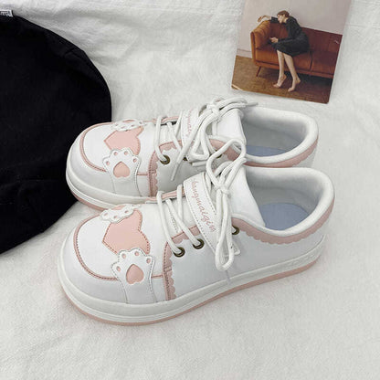  Cute Cat Paw Heart Sneakers sold by Fleurlovin, Free Shipping Worldwide