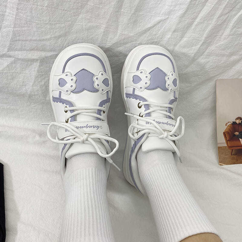  Cute Cat Paw Heart Sneakers sold by Fleurlovin, Free Shipping Worldwide