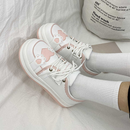  Cute Cat Paw Heart Sneakers sold by Fleurlovin, Free Shipping Worldwide