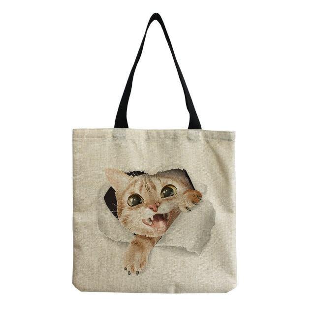  Cute Cat Tote Bag sold by Fleurlovin, Free Shipping Worldwide