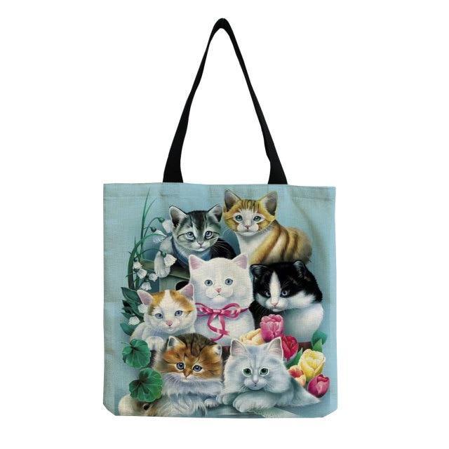  Cute Cat Tote Bag sold by Fleurlovin, Free Shipping Worldwide