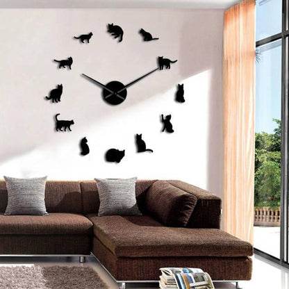  DIY Cat Wall Clock sold by Fleurlovin, Free Shipping Worldwide