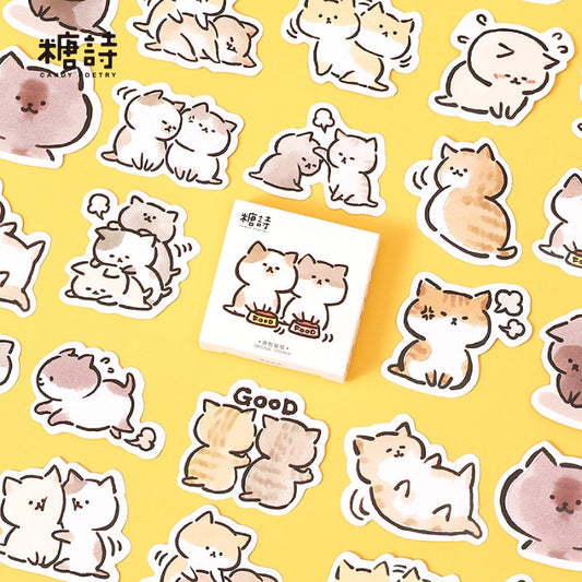  Daily Life Cat Friends Sticker sold by Fleurlovin, Free Shipping Worldwide