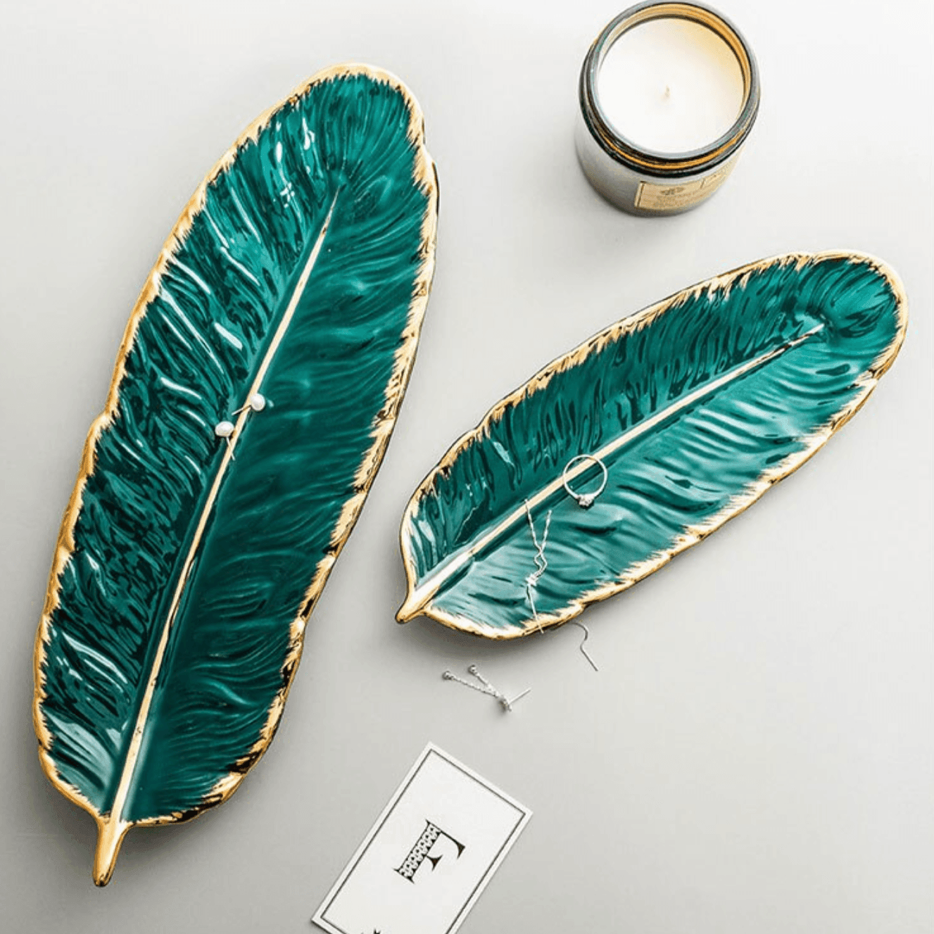 Decorative Trays Ceramic Banana Leaf Trays sold by Fleurlovin, Free Shipping Worldwide