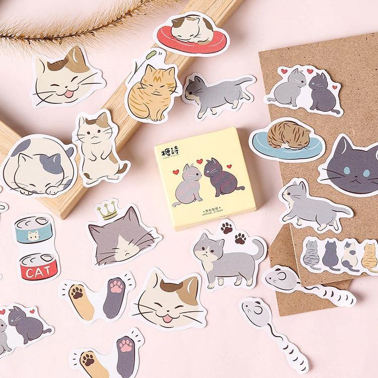  Diary Cat Sticker sold by Fleurlovin, Free Shipping Worldwide