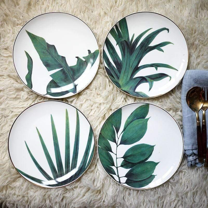 Dinnerware Jungle Ceramic Plates sold by Fleurlovin, Free Shipping Worldwide