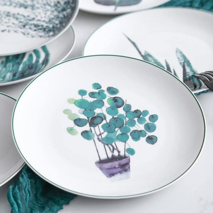 Dinnerware Tropical Minimalist Ceramic Plates sold by Fleurlovin, Free Shipping Worldwide