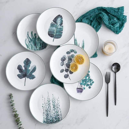 Dinnerware Tropical Minimalist Ceramic Plates sold by Fleurlovin, Free Shipping Worldwide