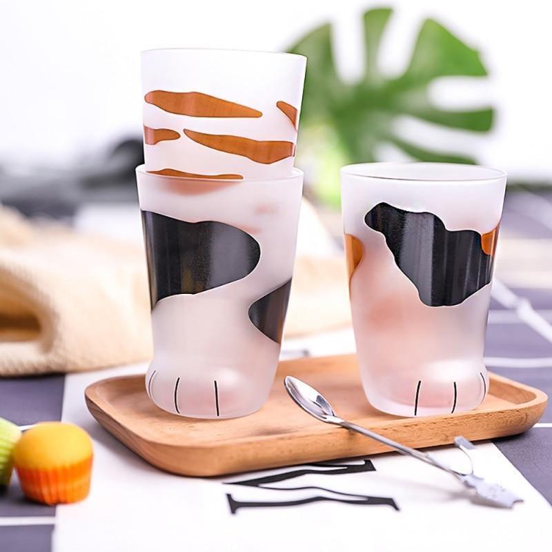 Drinkware Cat Paw Glass Cups sold by Fleurlovin, Free Shipping Worldwide