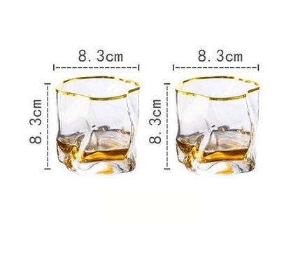 Drinkware Distort Texture Whisky Glass 2-Piece Set sold by Fleurlovin, Free Shipping Worldwide