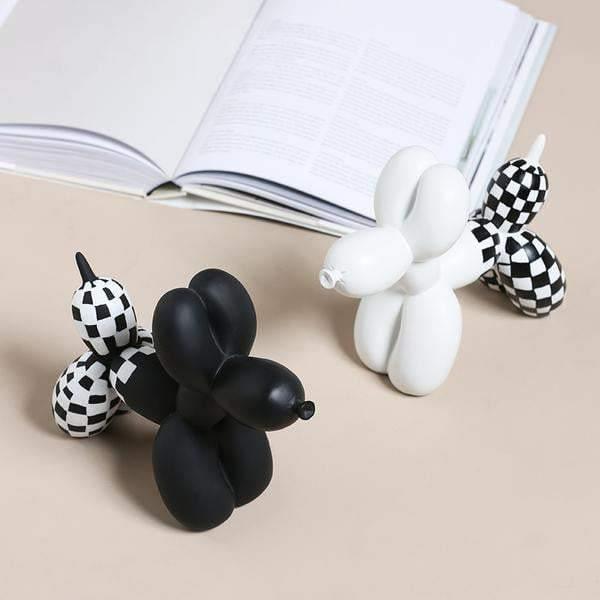 Figurines Checkered Balloon Animal Dogs sold by Fleurlovin, Free Shipping Worldwide