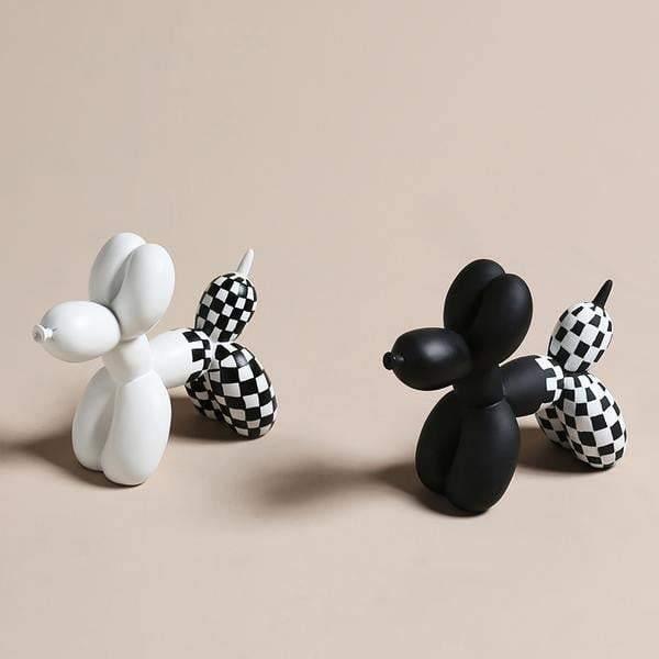 Figurines Checkered Balloon Animal Dogs sold by Fleurlovin, Free Shipping Worldwide