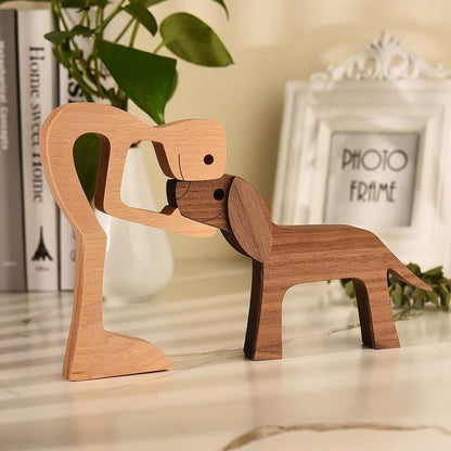 Figurines Man's Best Friend Wooden Figurines sold by Fleurlovin, Free Shipping Worldwide