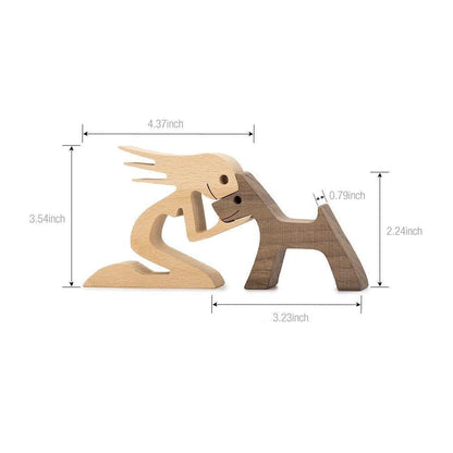 Figurines Man's Best Friend Wooden Figurines sold by Fleurlovin, Free Shipping Worldwide