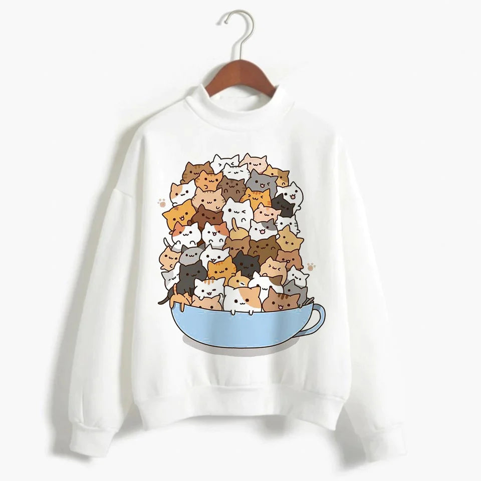  Flood Of Cats On Dishes Sweatshirt sold by Fleurlovin, Free Shipping Worldwide