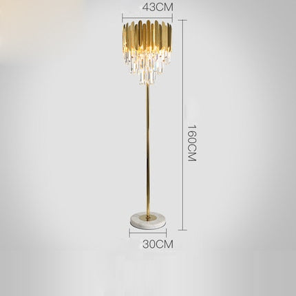 Floor lamps Postmodern Aqsa Crystal Floor Lamp sold by Fleurlovin, Free Shipping Worldwide