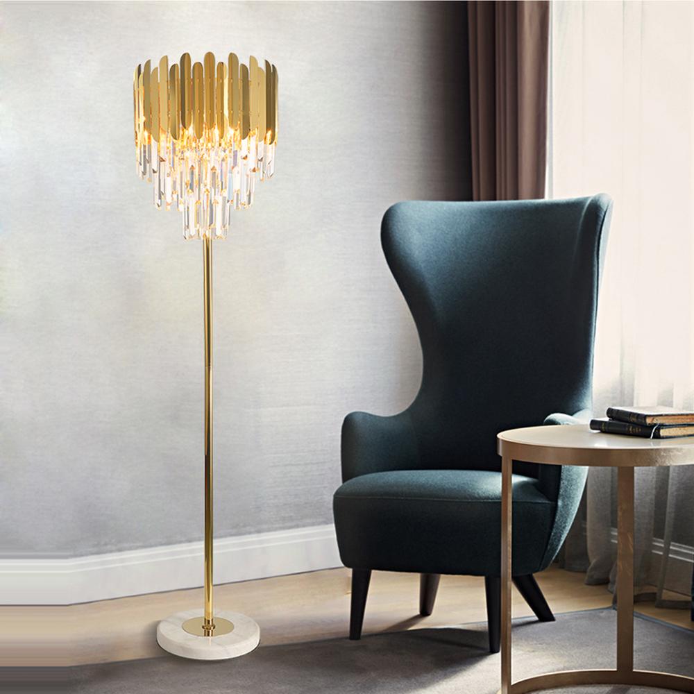 Floor lamps Postmodern Aqsa Crystal Floor Lamp sold by Fleurlovin, Free Shipping Worldwide