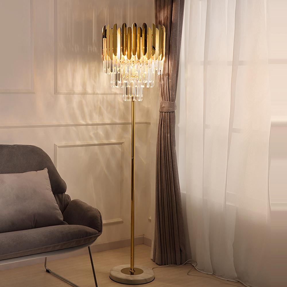 Floor lamps Postmodern Aqsa Crystal Floor Lamp sold by Fleurlovin, Free Shipping Worldwide