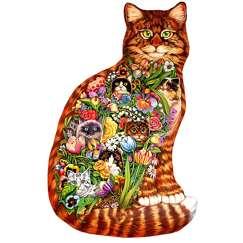  Flora Cat Jigsaw Puzzle sold by Fleurlovin, Free Shipping Worldwide