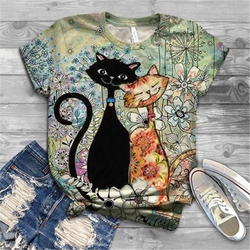  Flora Cat T-Shirt sold by Fleurlovin, Free Shipping Worldwide