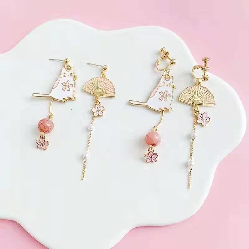  Flower Cat Earrings sold by Fleurlovin, Free Shipping Worldwide