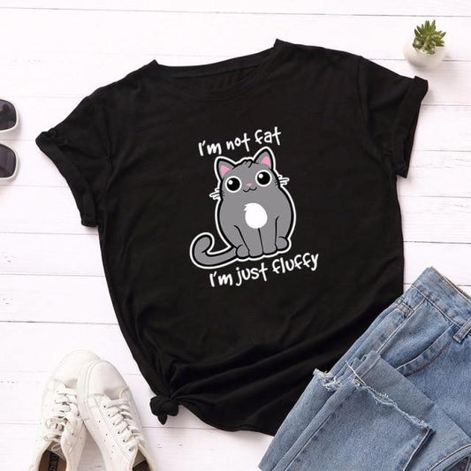  Fluffy Cat T-Shirt sold by Fleurlovin, Free Shipping Worldwide