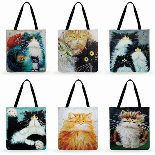  Fluffy Cat Tote Bag sold by Fleurlovin, Free Shipping Worldwide