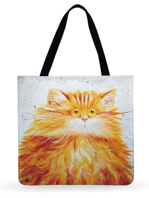  Fluffy Cat Tote Bag sold by Fleurlovin, Free Shipping Worldwide