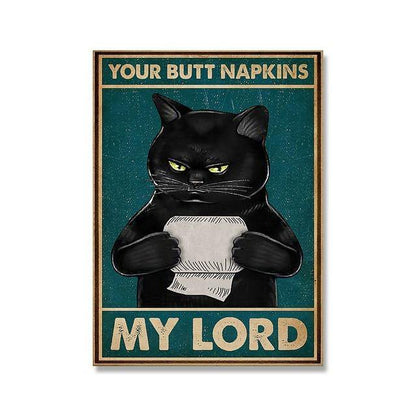  Funny Cat Wall Art sold by Fleurlovin, Free Shipping Worldwide