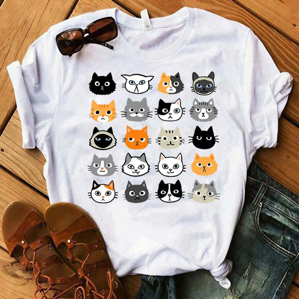  Funny & Cute Cats Graphics T-Shirt sold by Fleurlovin, Free Shipping Worldwide