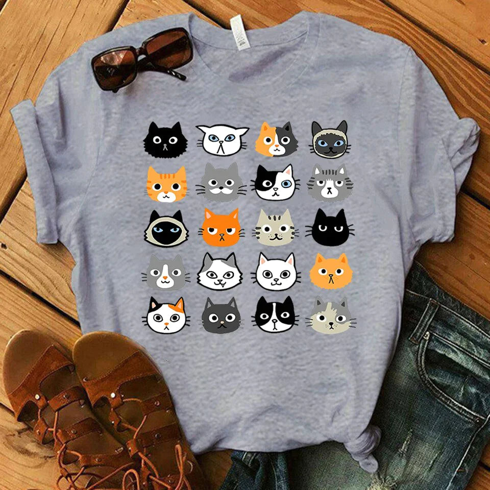  Funny & Cute Cats Graphics T-Shirt sold by Fleurlovin, Free Shipping Worldwide