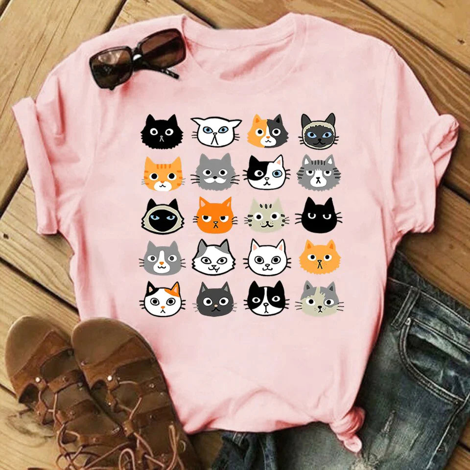  Funny & Cute Cats Graphics T-Shirt sold by Fleurlovin, Free Shipping Worldwide